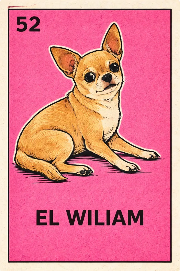 El Wiliam — chihuahua Lotería card