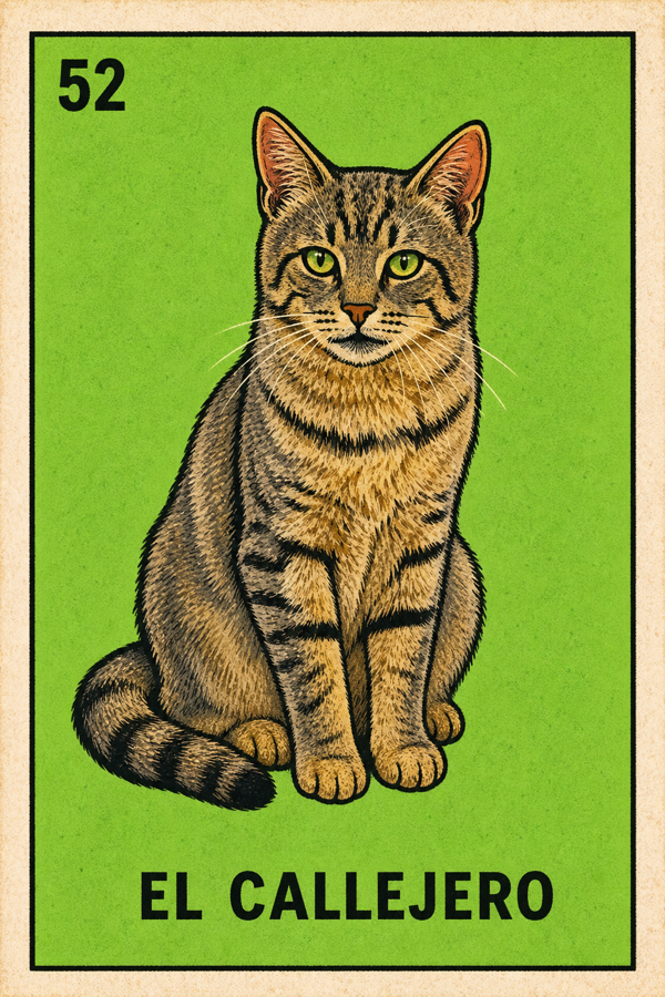 El Callejero — generated Lotería card
