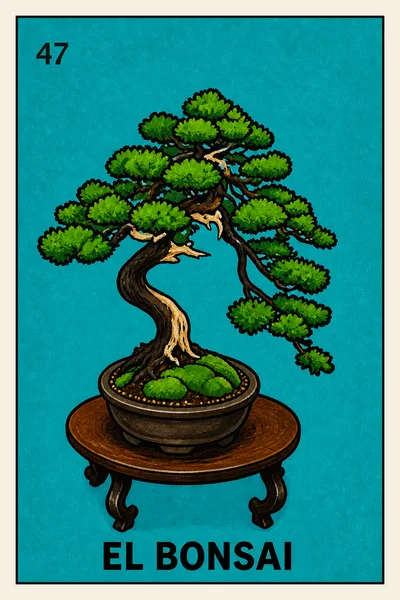 El Bonsai — custom Lotería card