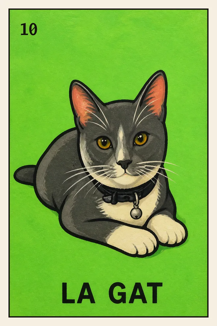 La Gat - Custom Lotería card